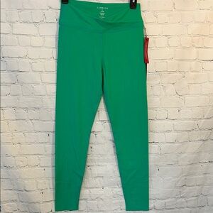 Carbon 38 NWT High-Waisted Cross Front Green Leggings
